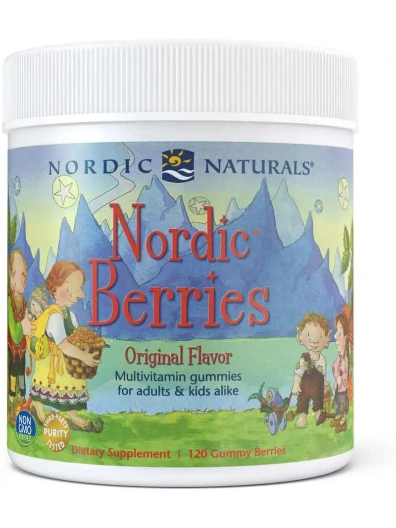 NORDIC NATURALS Multivitamín Nordic Berries (Bezlepkový multivitamín pre deti a dospelých) Originálna príchuť 120 želé