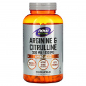 NOW SPORTS Arginín a citrulín 500/250 (arginín a citrulín) 240 vegetariánskych kapsúl