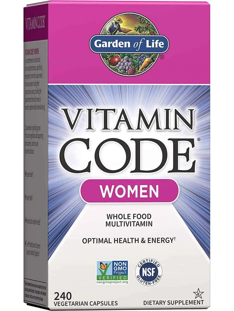 GARDEN OF LIFE Vitamin Code Women Multivitamín 240 vegetariánskych kapsúl