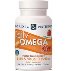 NORDIC NATURALS Daily Omega Kids 500 mg (Omega-3 pre deti) 30 mäkkých gélov