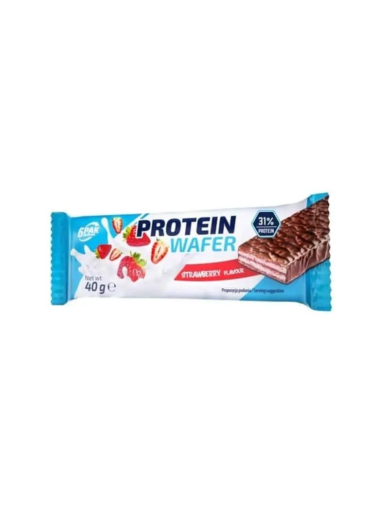 6PAK Výživa Proteínová oblátka (12g PROTEÍN) 40g Jahoda