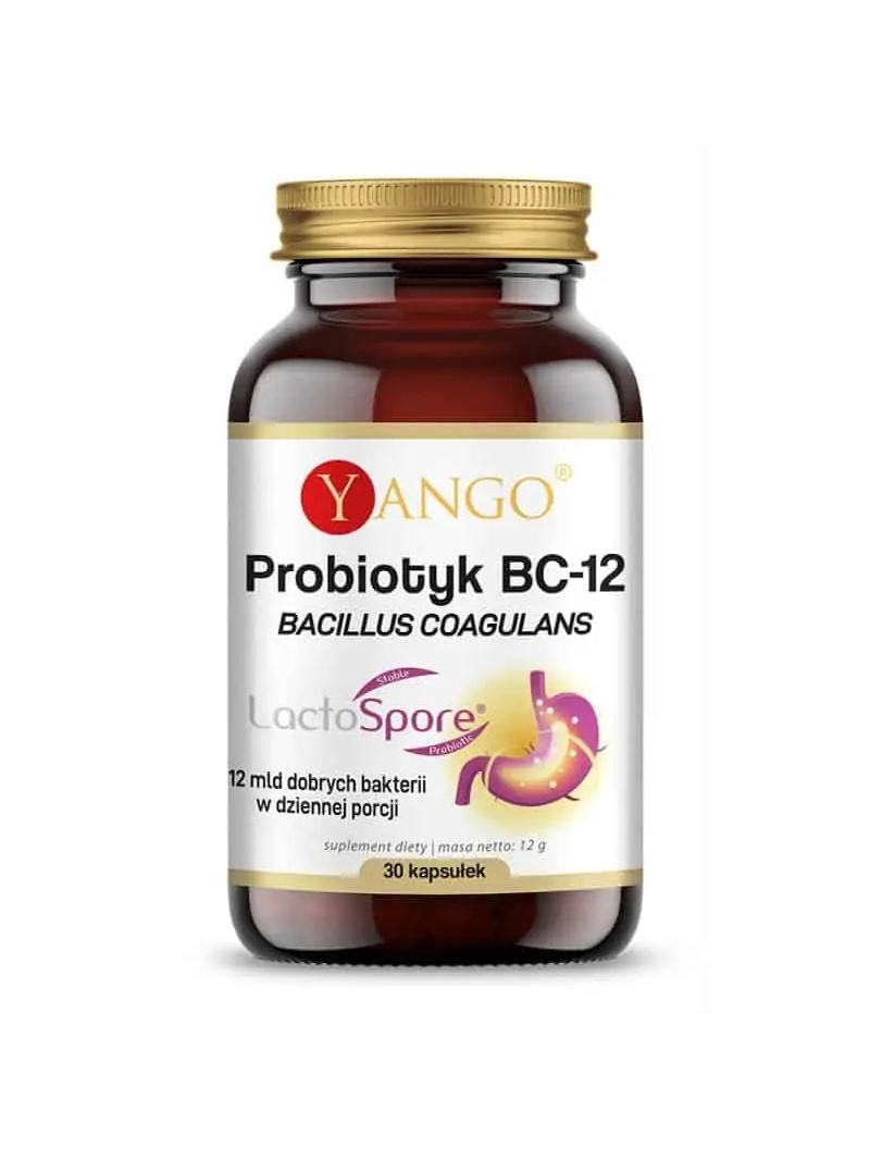 YANGO Probiotic BC-12 (Bacillus Coagulans) 30 vegetariánskych kapsúl