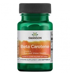 SWANSON Beta karotén (vitamín A) 10 000 IU 250 mäkkých gélov
