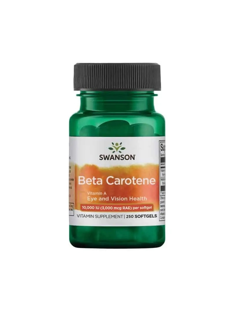 SWANSON Beta karotén (vitamín A) 10 000 IU 250 mäkkých gélov