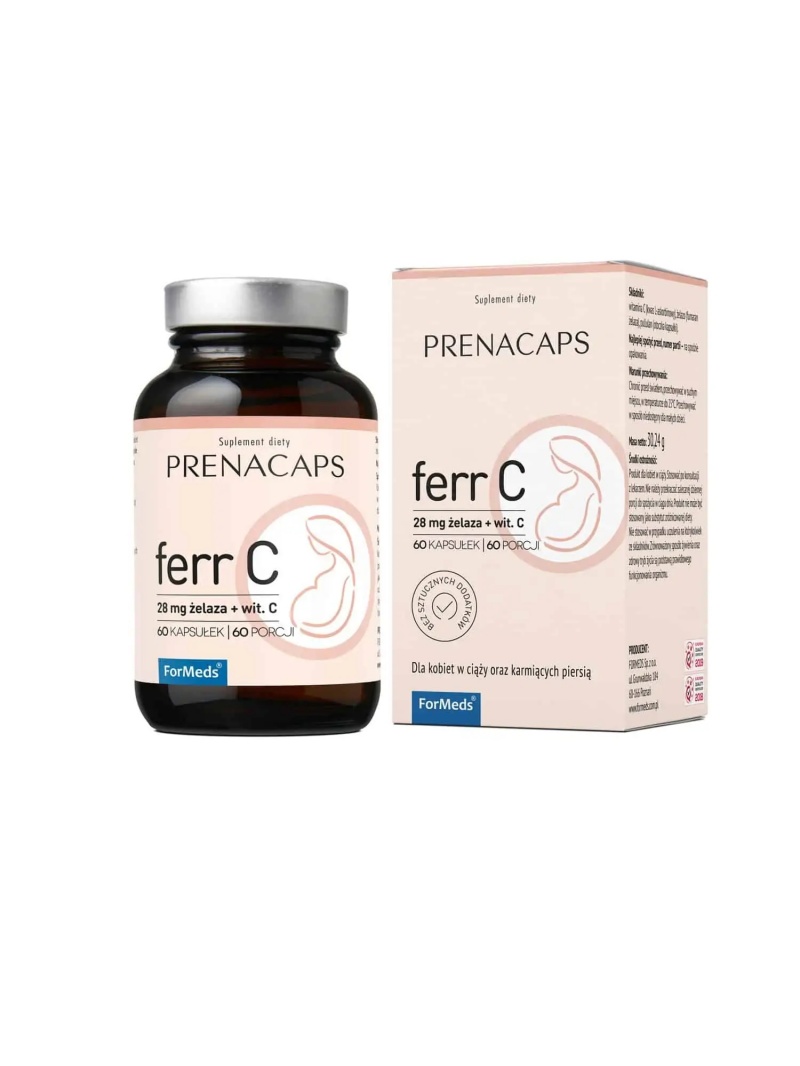 ForMeds PRENACAPS Ferr C (fumarát železitý + vitamín C) 60 kapsúl