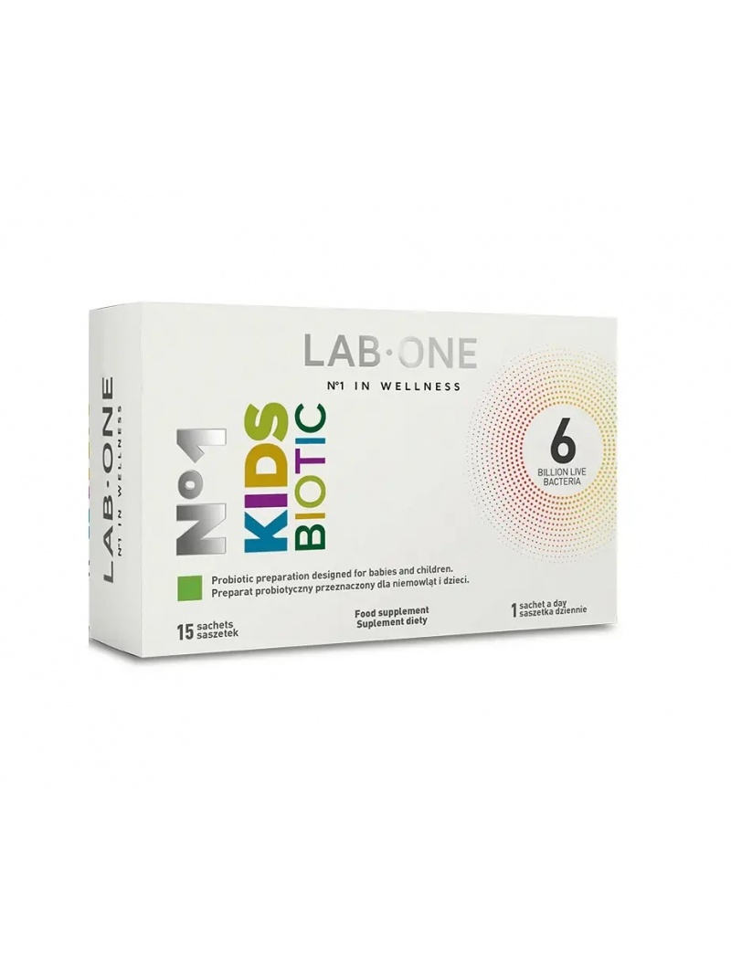 LAB ONE N°1 KidsBiotic (Probiotikum pre dojčatá a deti) 15 vrecúšok