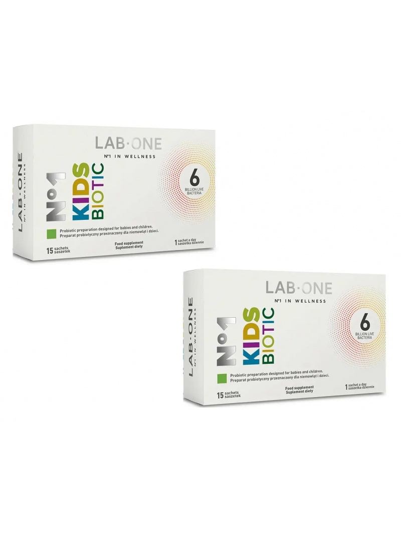 LAB ONE N°1 KidsBiotic (Probiotikum pre dojčatá a deti) 2 x 15 vrecúšok
