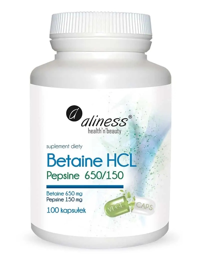 ALINESS Betain HCL Pepsin 650/150 mg 100 kapsúl