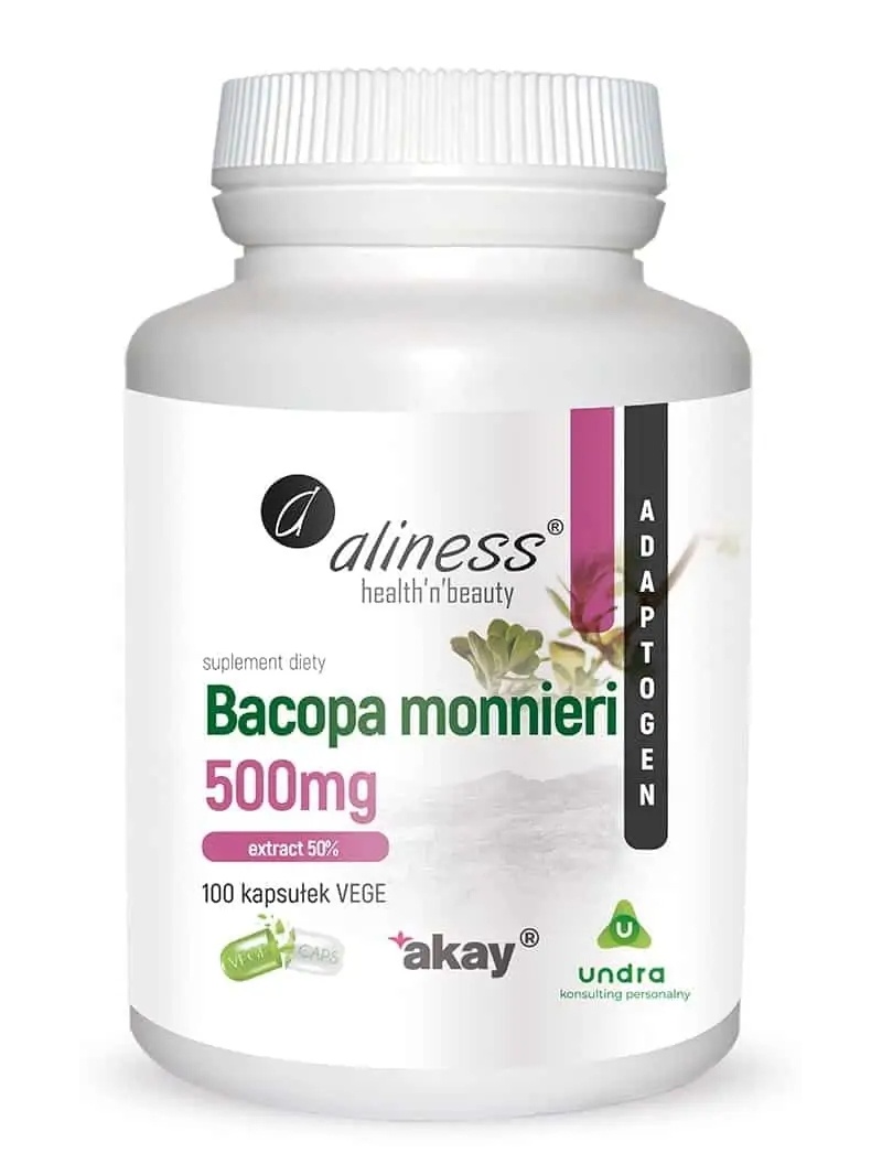 ALINESS Bacopa Monnieri Extract 50% 500mg 100 vegetariánskych kapsúl
