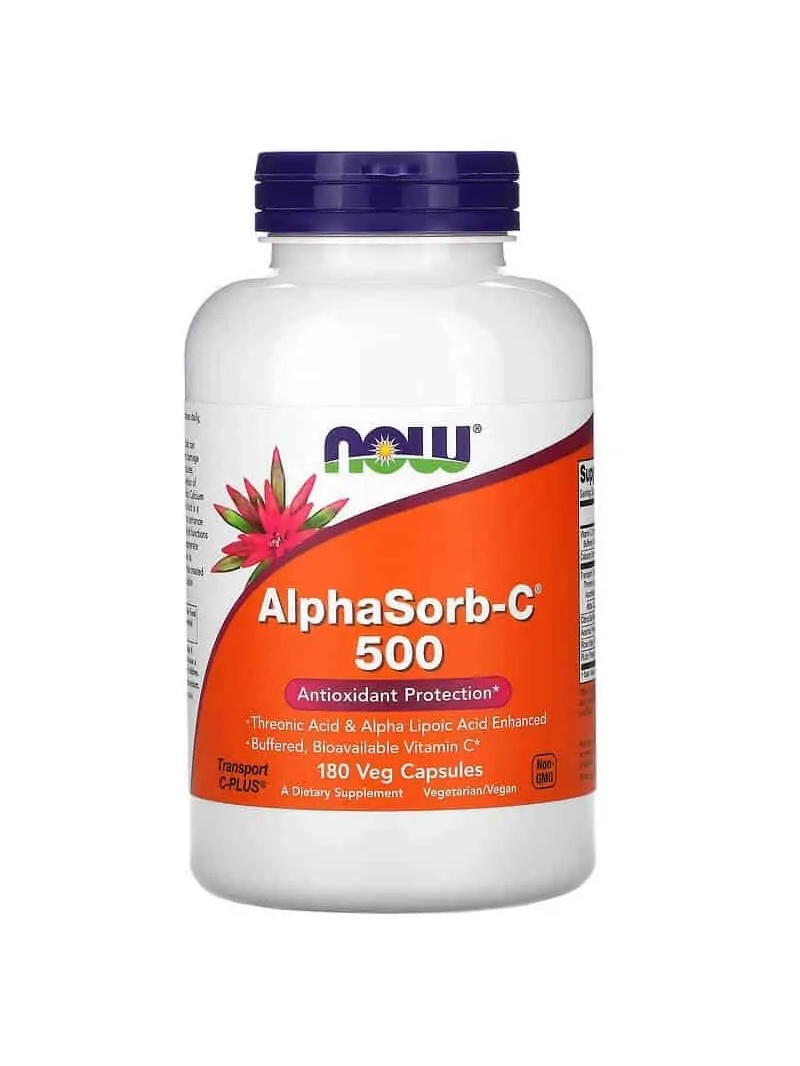 NOW FOODS AlphaSorb-C 500 mg (vitamín C) 180 vegetariánskych kapsúl