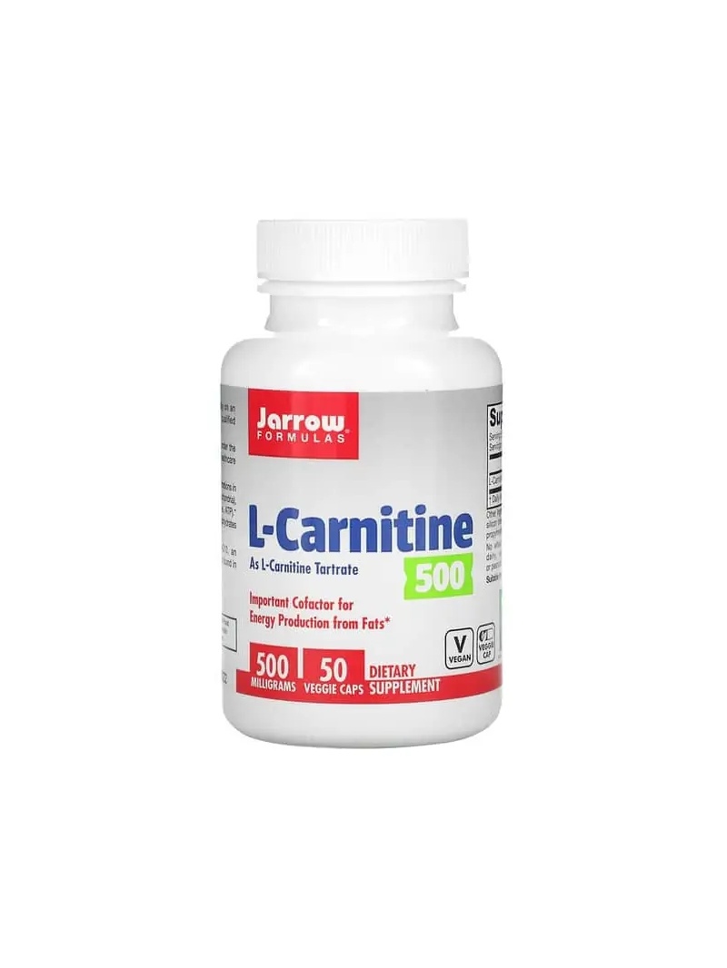 JARROW FORMULAS L-Carnitine 500 mg (L-Carnitine) 50 vegetariánskych kapsúl