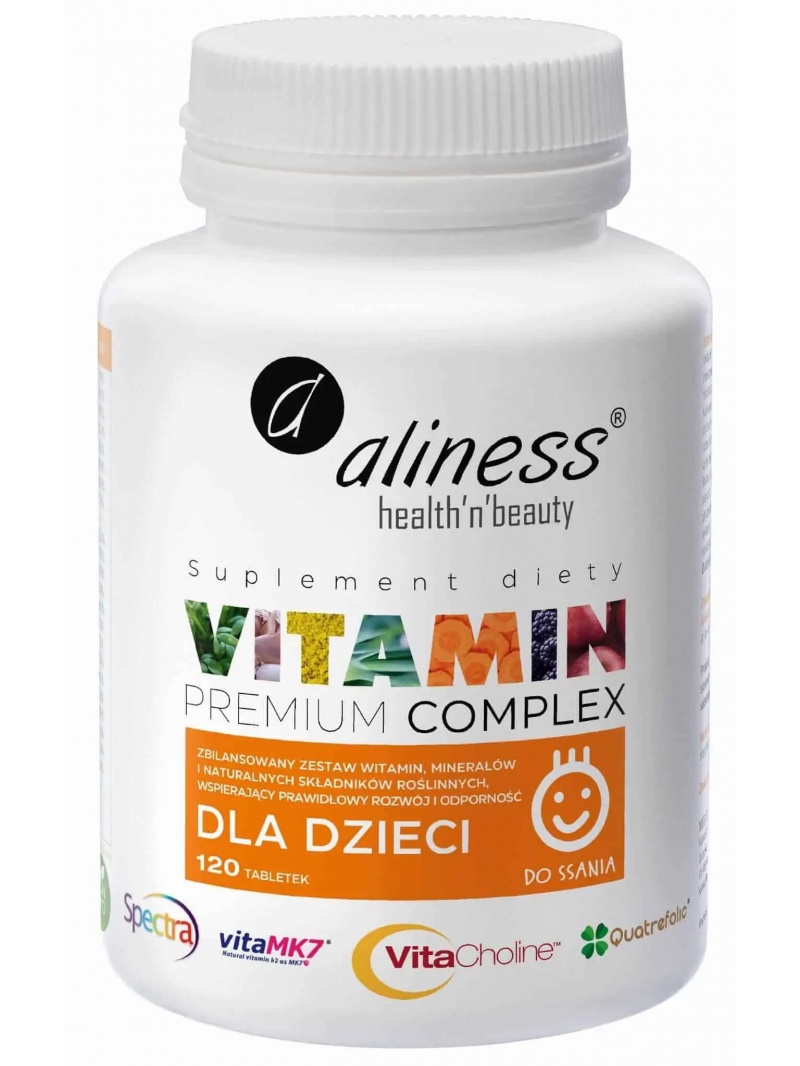 ALINES Premium Vitamínový komplex pre-deti 120 pastiliek