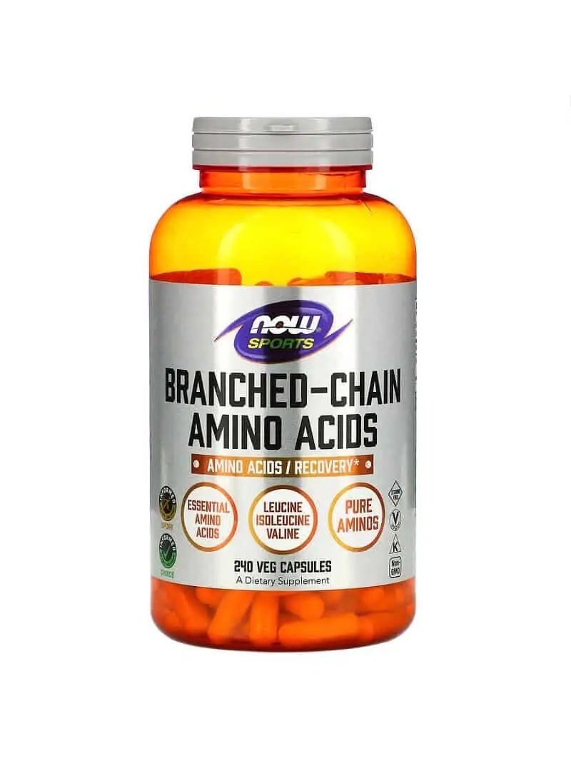 NOW SPORTS Aminocyselins s Rozvetveným Reťazcom (BCAA) 240 vegetariánskych kapsúl