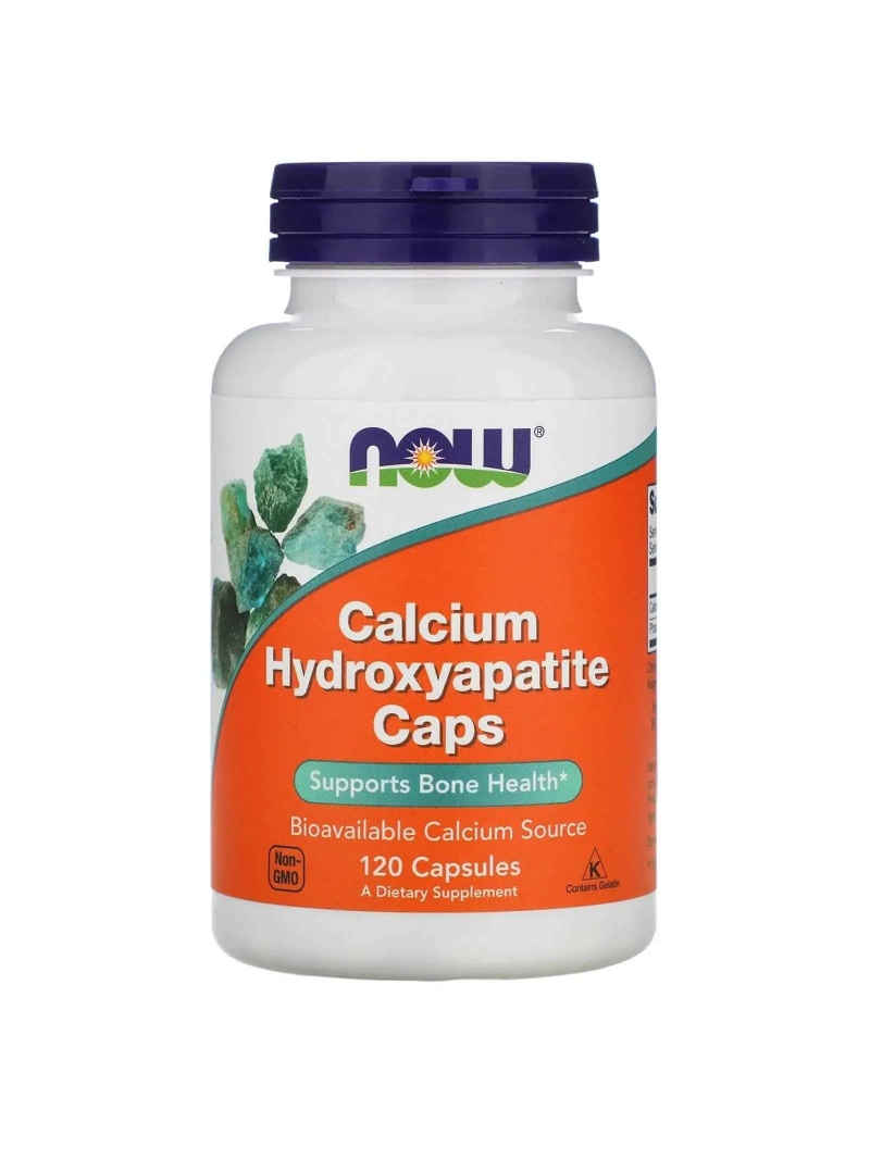 NOW FOODS Hydroxyapatit vápenatý (podpora zdravých kostí) 120 kapsúl
