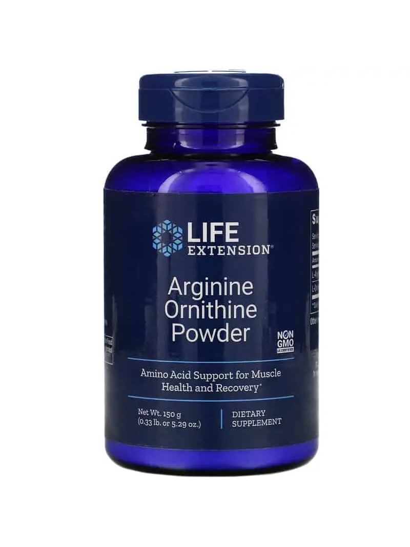 LIFE EXTENSION Arginine Ornitine Powder (Obnova svalov) 150g