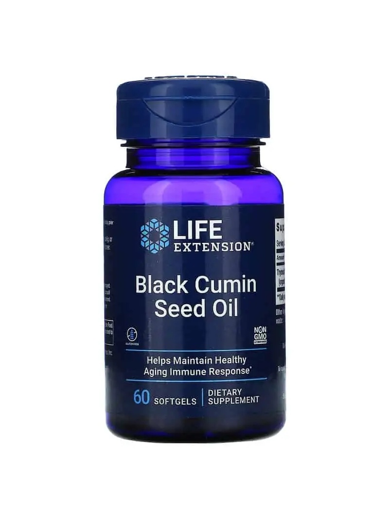 LIFE EXTENSION Olej so Semien čiernej rasce 60 mäkkých gélov