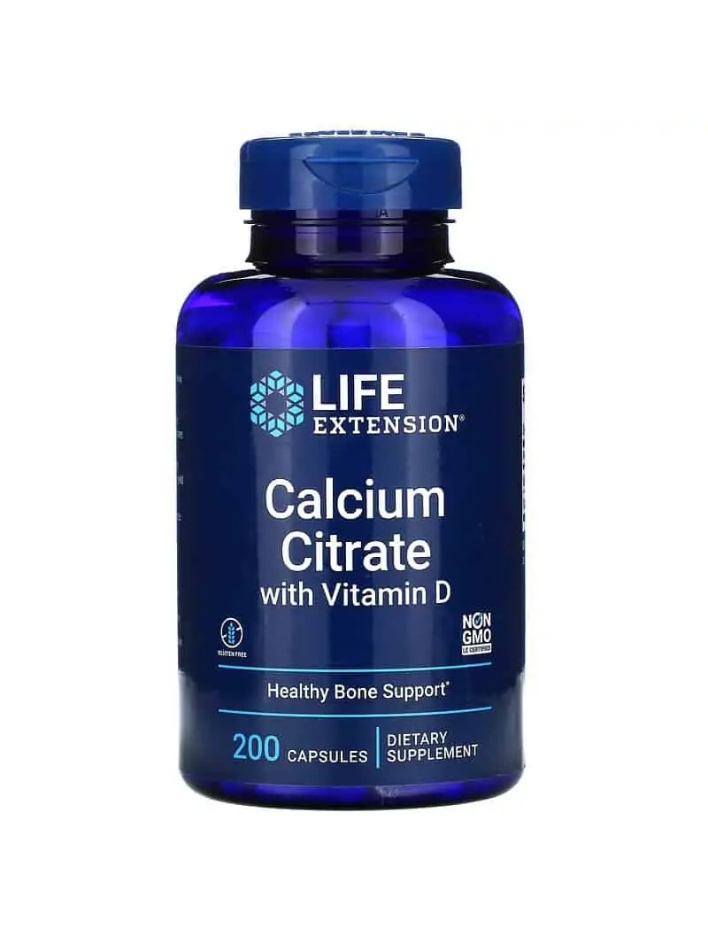 PREDĹŽENIE ŽIVOTA Citrát vápenatý s vitamínom D 200 vegetariánskych kapsúl
