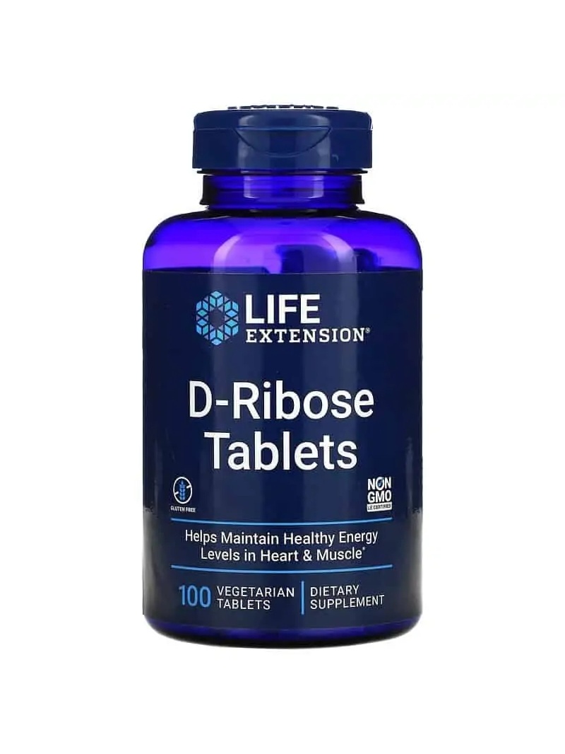 LIFE EXTENSION Tablety D-ribózy (D-ribóza, bunková energia) 100 vegetariánskych tabliet