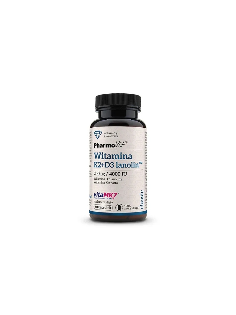 PHARMOVIT Vitamín K2 + D3 Lanolín 60 kapsúl