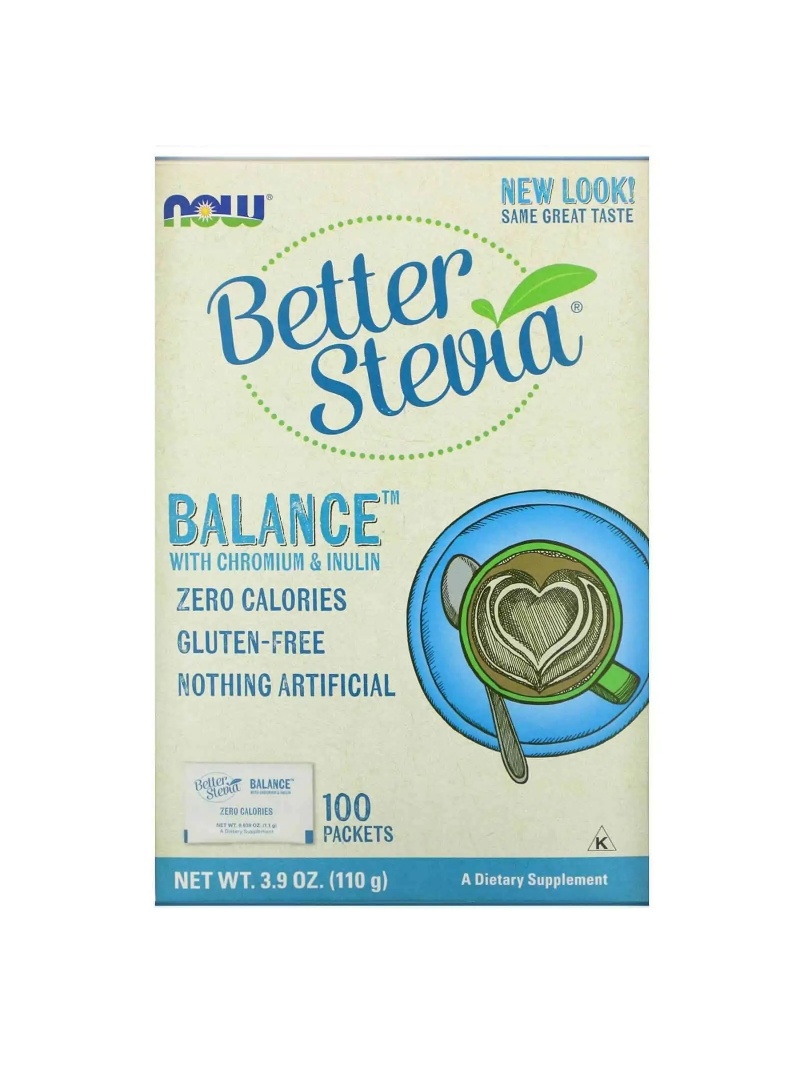 NOW FOODS BetterStevia Balance™ s chrómom a inulínom 100 vrecúšok