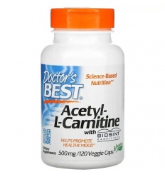 Lekársky najlepší acetyl-L-carnitín s biosintovými karnitínmi 500 mg 120 vegetariánskych kapsúl