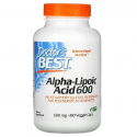 Doctor’s Best yselina alfa-lipoová kyselina 600 mg (alpha-lipoová kyselina) 180 vegetariánskych kapsúl