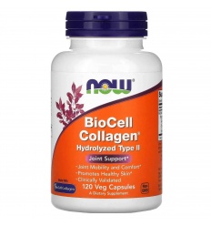 NOW FOODS BioCell Hydrolyzed Collagen Type II (Kabov Support) 120 kapsúl
