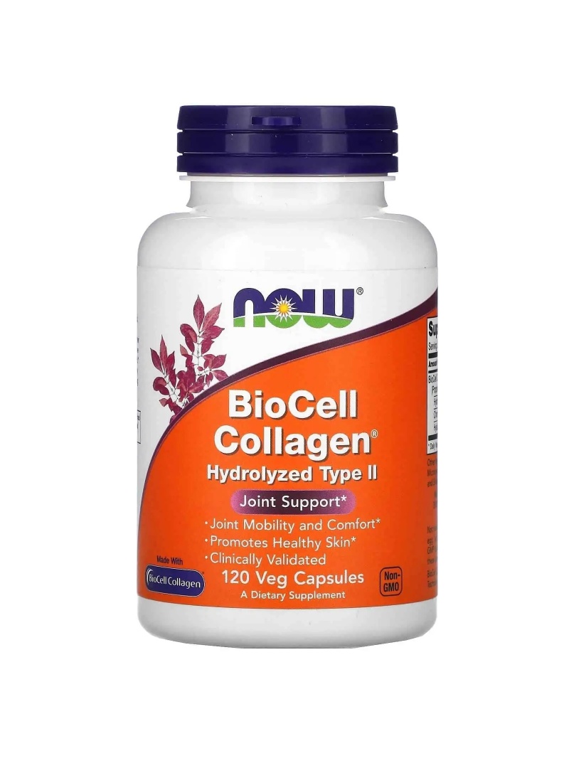 NOW FOODS BioCell Hydrolyzed Collagen Type II (Kabov Support) 120 kapsúl