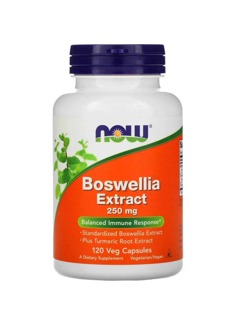 NOW FOODS Extrakt z Boswellie 250 mg (Extrakt z Boswellie plus extrakt z jadra kurkumy) 120 vegetariánskych kapsúl