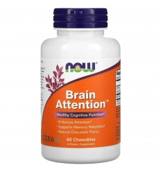 NOW FOODS Brain Attention™ 60 žuvacích tabliet