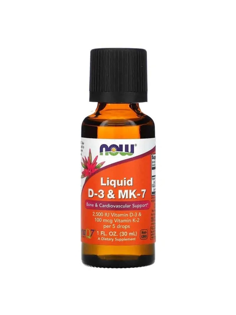 NOW FOODS Liquid D-3 & MK-7 (vitamín D3 K2MK7) 30 ml