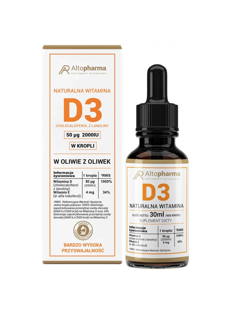 ALTO PHARMA Prírodný vitamín D3 2000IU 30ml