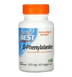 Lekársky najlepší D-fenylalanín 500 mg (D-fenylalanín) 60 vegetariánskych kapsúl