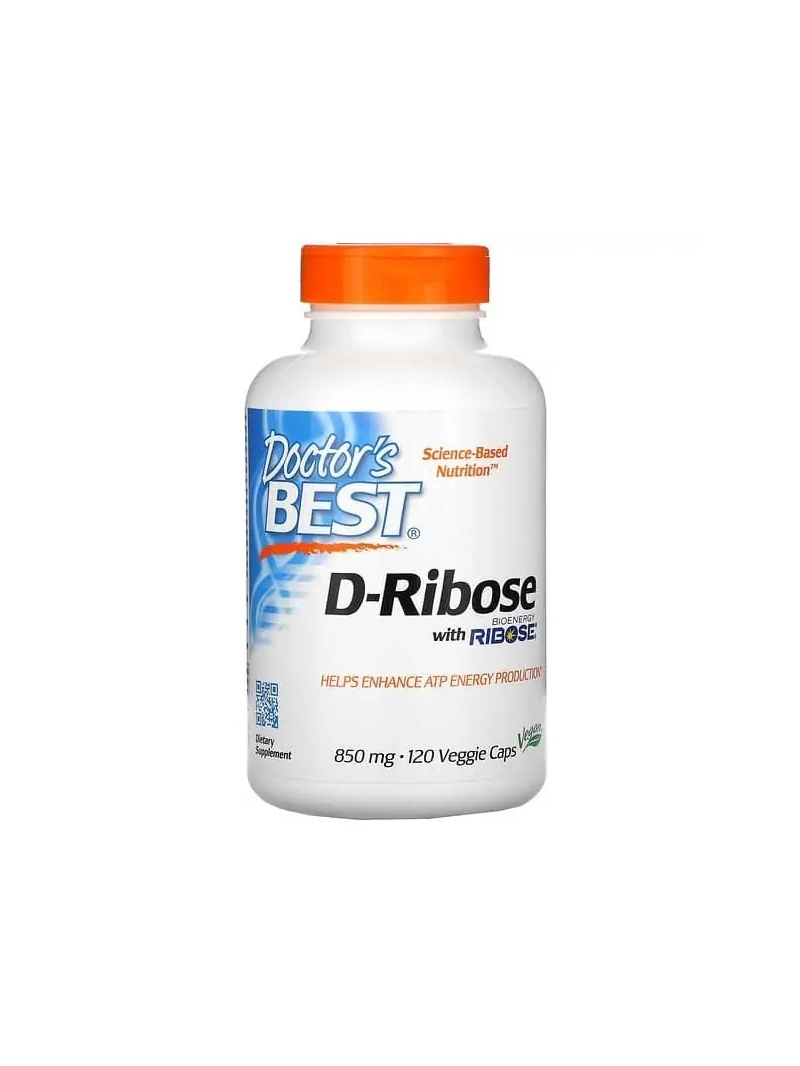 Lekárska najlepšia D-ribóza s bioenergiou ribóza 850 mg (ribóza) 120 vegetariánskych kapsúl