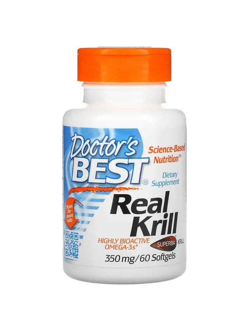Doctor's Best Real Krill 350 mg (Krill Oil) 60 mäkkých gél
