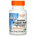Doctor’s Best stabilizovaná kyselina R-lipoová s bio-vylepšeným Na-RALA (R-lipoová kyselina) 60 vegetariánskych kapsúl