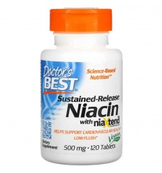 Lekársky best niacín s časovým uvoľňovaním s niaXtend (niacín, bunkové health) 120 tabliet