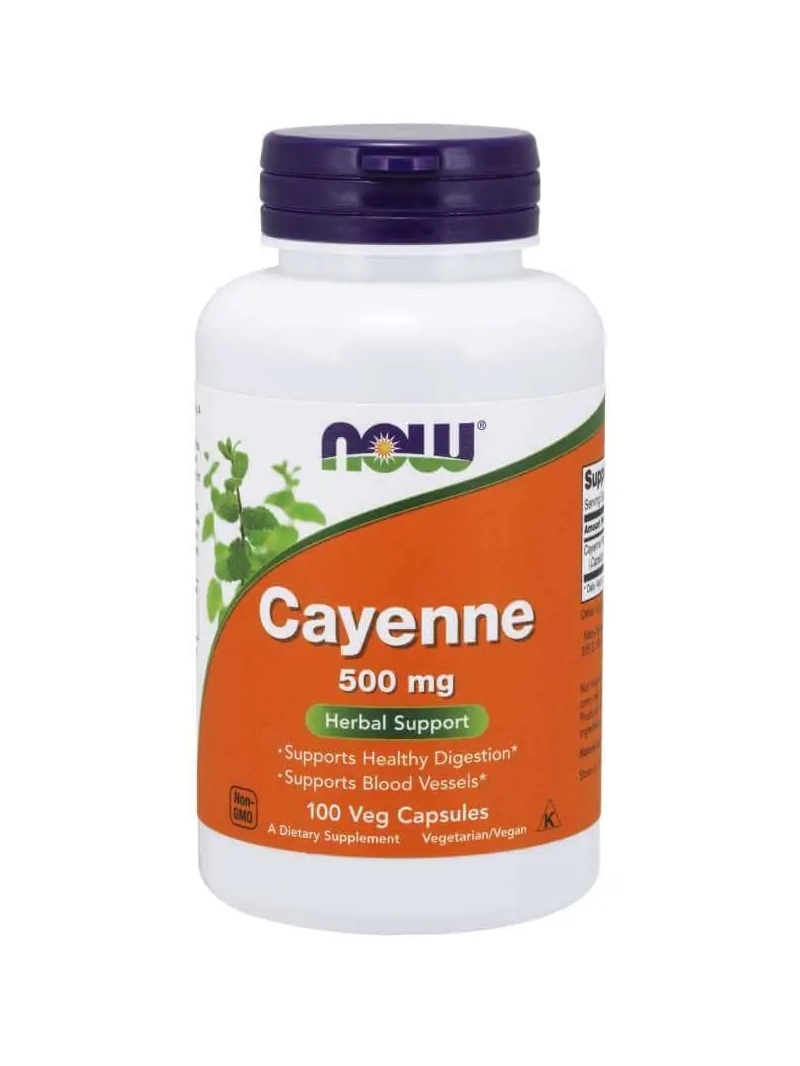 NOW FOODS Cayenne 500 mg (kajenská paprika) 100 vegetariánskych kapsúl