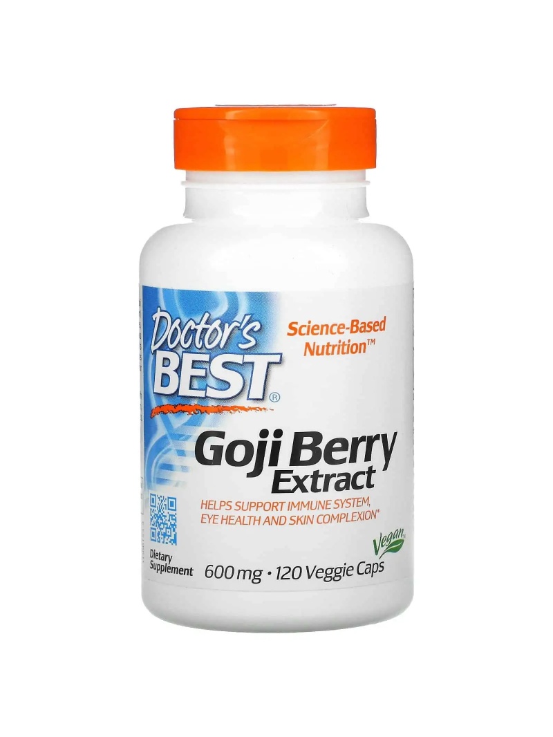 Lekársky best Extrakt z plodov Goji 600 mg (extrakt z fazule Goji) 120 vegetariánskych kapsúl