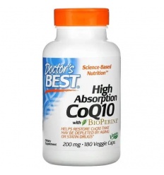 Najlepší liek s vysokou absorpciou CoQ10 s BioPerine 200 mg (CoQ10 s Bioperine) 180 vegetariánskych kapsúl