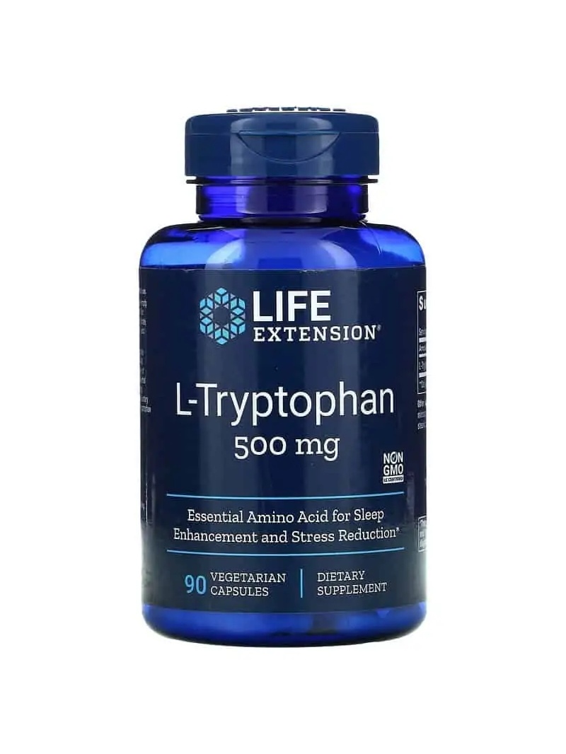 LIFE EXTENSION L-Tryptofán (L-Tryptofán) 90 vegetariánskych kapsúl