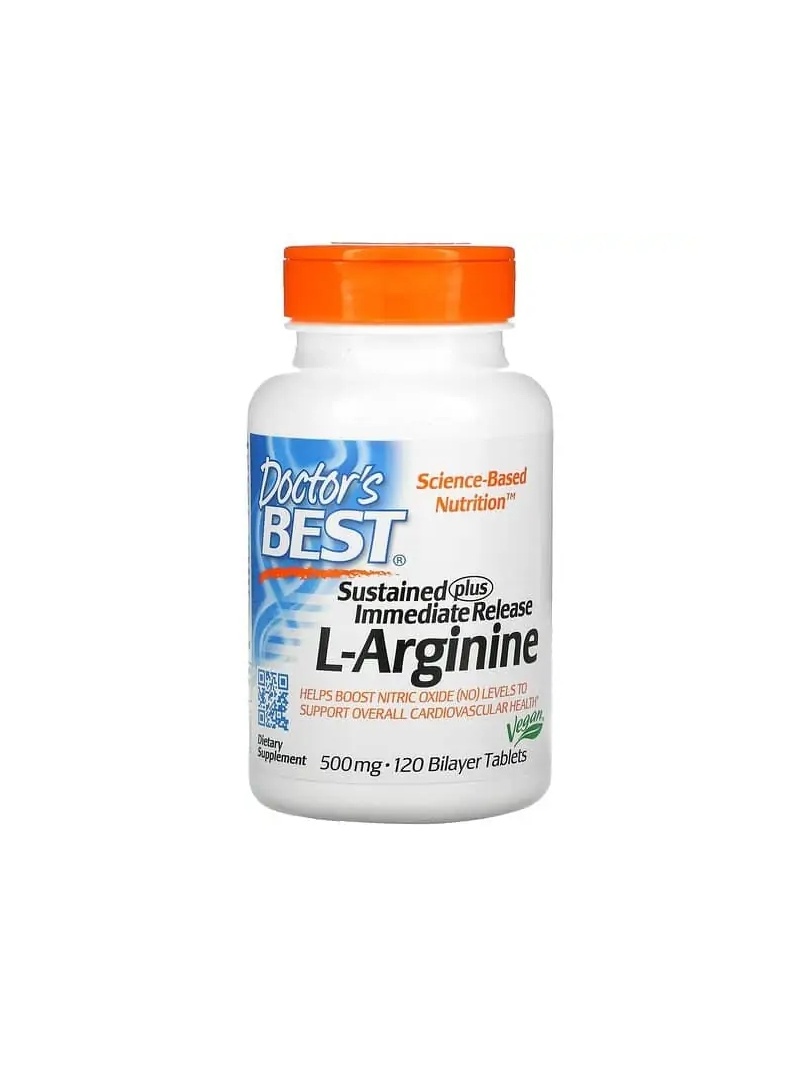 Lekársky najlepší postupný plus okamžitý príjem L-arginínu 500 mg (L-arginín) 120 tabliet