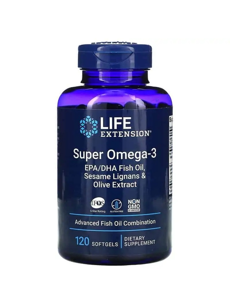 LIFE EXTENSION Super Omega-3 (EPA, DHA) 120 mäkkých gélov