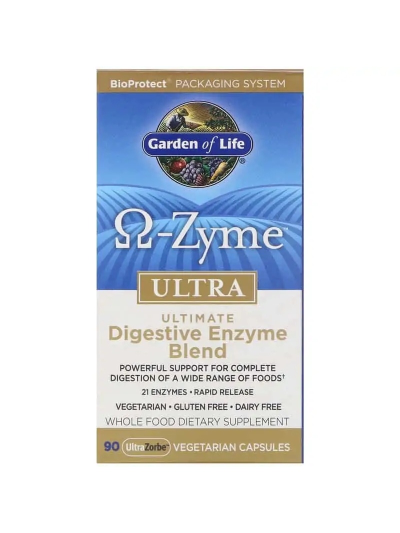 GARDEN OF LIFE Omega Zyme Ultra (tráviace enzýmy) 90 vegetariánskych kapsúl