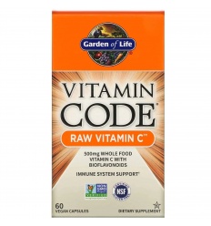 GARDEN OF LIFE Vitamínový kód RAW Vitamín C 500 mg 60 vegetariánskych kapsúl