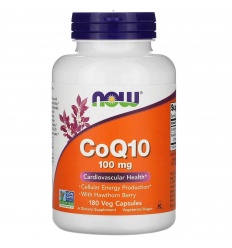 NOW FOODS CoQ10 with Hawthorn Berry 100 mg 180 vegetariánskych kapsúl