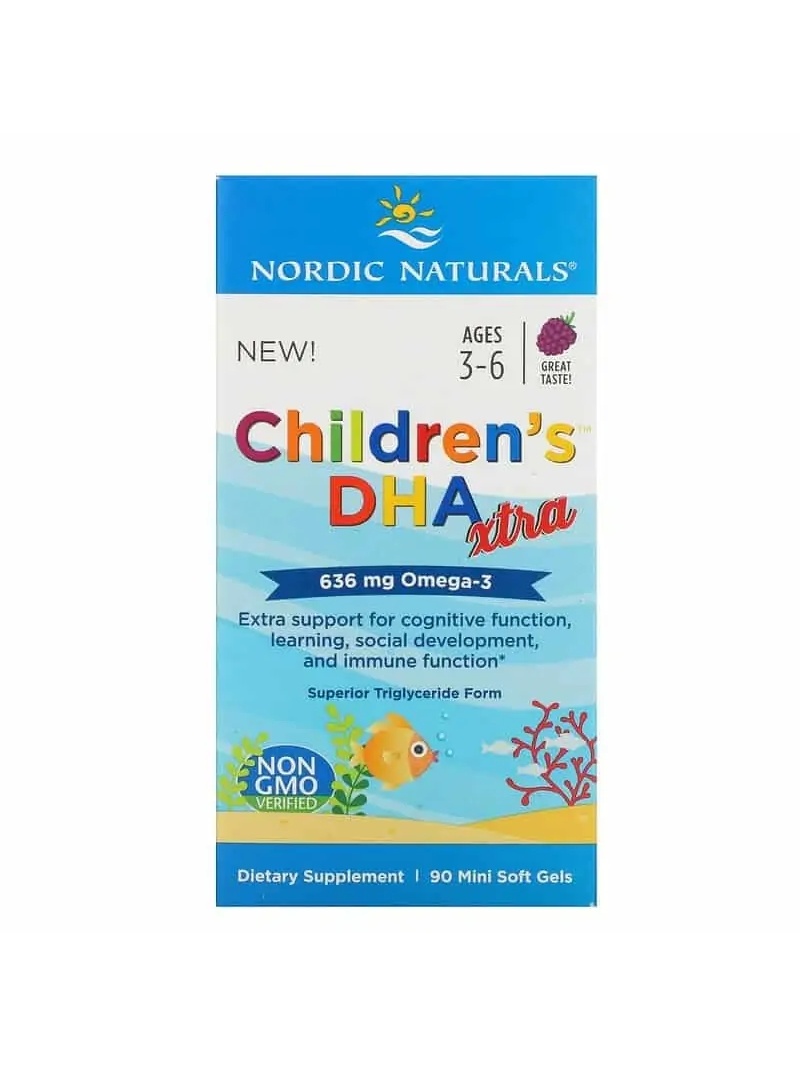 NORDIC NATURALS Detské mäkké gély DHA Xtra 635 mg 90 Berry