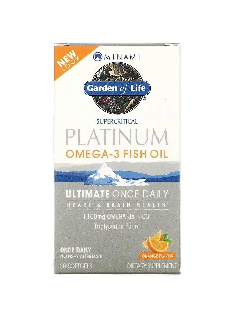 GARDEN OF LIFE Rybí olej Minami Platinum Omega-3 30 mäkkých gélov