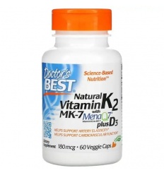 Najlepší prírodný vitamín K2 MK-7 liek MenaQ7 plus vitamín D3 180 mcg 60 vegetariánskych kapsúl