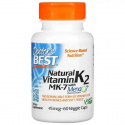 Doctor’s Best prírodný vitamín K2 MK-7 lekár MenaQ7 45 mcg 60 vegetariánskych kapsúl